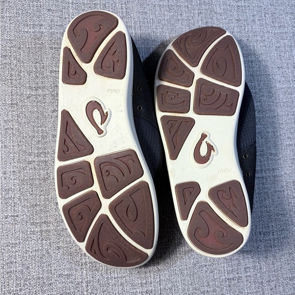 OluKai Nohea Moku Men’s Blue/Charcoal Lightweight Mesh No Tie Sz 10.5 🧡 - Picture 10 of 11